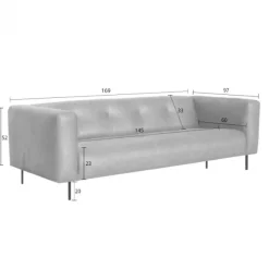 2 zitsbank - Almada - leer Bull bruin 15