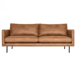 3 zitsbank - Daisy - met doorgestikte armleuning - leer Colorado cognac 03