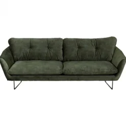 3 zitsbank - Kuddar - velours Adore Hunter groen 156