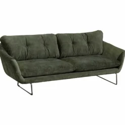 3 zitsbank - Kuddar - velours Adore Hunter groen 156