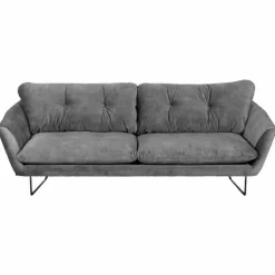 3 zitsbank - Kuddar - velours Adore grijs 180