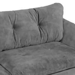 3 zitsbank - Kuddar - velours Adore grijs 180