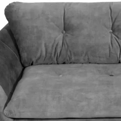 3 zitsbank - Kuddar - velours Adore grijs 180