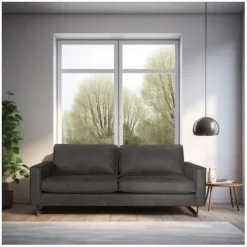 2 zitsbank - Riverdance - leer Colorado antraciet 01