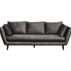 3 zitsbank - Runda - velours Adore antraciet 67