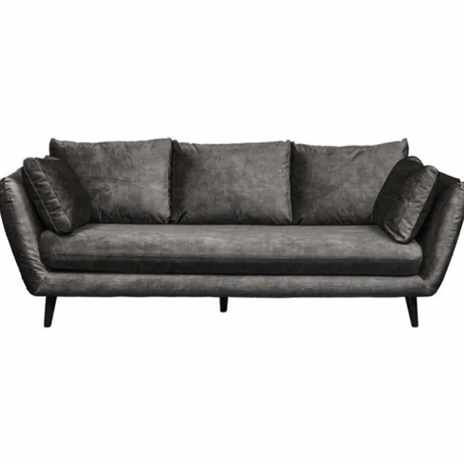 3 zitsbank - Runda - velours Adore antraciet 67