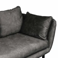 3 zitsbank - Runda - velours Adore antraciet 67