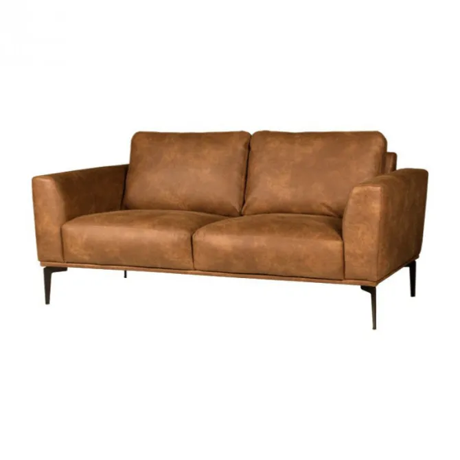 2 zitsbank - Tulp - leer Colorado cognac 03