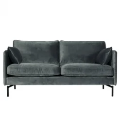 2,5 zitsbank - Zinnia - velours Juke grijs 65