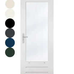 Achterdeur - Massief Merbau - 1440 - Voorbehandeld creme wit