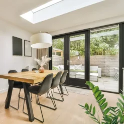 Achterdeur IsoTherm 1400 - Outdoor 40 stomp voorbehandeld grijs - Borstwering 40 cm