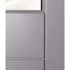 Achterdeur IsoTherm 1400 - Outdoor 92 stomp voorbehandeld grijs - Borstwering 92 cm