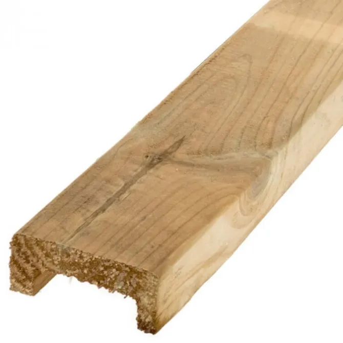 Afdeklat grenen 3,2 x 7 cm groen geïmpregneerd (180 cm) gezaagd