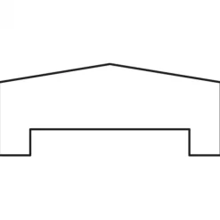 Afdeklat grenen 3,5 x 8,5 x 180 cm sponning (6,2 cm) groen geïmpregneerd geschaafd
