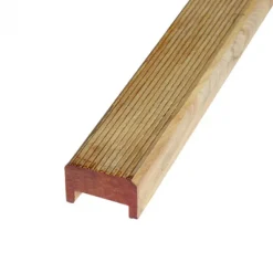 Afdeklat hardhout 4,8 x 6,5 cm (180 cm) ribbel