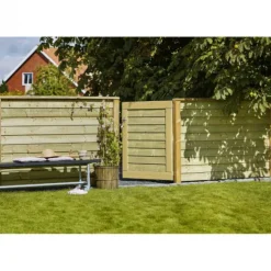 Afsluitplank vuren tbv rabatsysteem - voor Plus Plank en Klink groen geimpregneerd (174 cm)