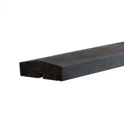 Afsluitplank vuren tbv rabatsysteem - voor Plus Plank en Klink zwart (200 cm)
