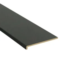 Afwerklijst L-kap - Vasteras Zwart Houtnerf - 100 x 10 mm 305 cm