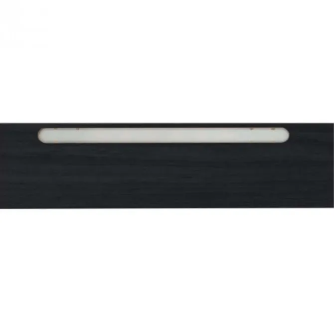 Afwerklijst onderkant - Ledstrip warm wit - Vasteras Zwart Houtnerf - 140 x 5,5 cm