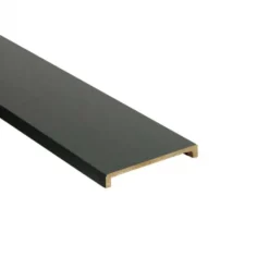 Afwerklijst U-kap - Vasteras Zwart Houtnerf - 69 x 10 mm 305 cm
