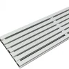 Aluminium drainagerooster 2,5 x 14,5 cm zilver (3 mtr)