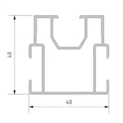Balk aluminium Standaard 4,0 x 4,0 cm (4 mtr)
