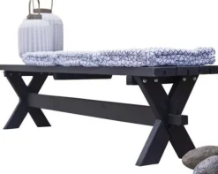 Bank vuren geimpregneerd - Nostalgi zwart 38 x 177 x 44 cm