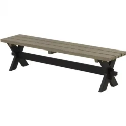 Bank vuren geimpregneerd - Nostalgi zwart en grijsbruin 38 x 177 x 44 cm