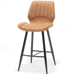 Barkruk Brenn - lederlook Soft cognac