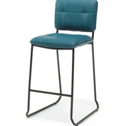 Barkruk Milaan - leer Vintage petrol