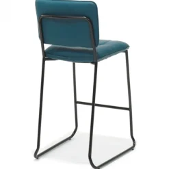 Barkruk Milaan - leer Vintage petrol