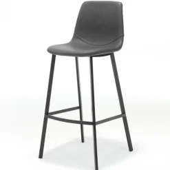 Barkruk Monza - leer Vintage zwart