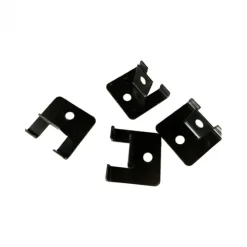 Begin- en eindclip RVS zwart incl schroeven+boor+bitje (25 stuks)