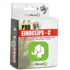 Begin- en eindclip RVS zwart incl schroeven (25 stuks)