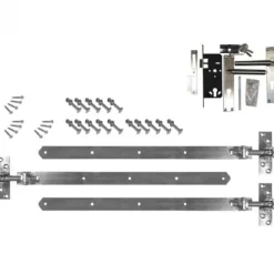 Beslagset blank verzinkt - opgeklampte deur enkel XL