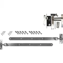 Beslagset blank verzinkt - opgeklampte deur enkel