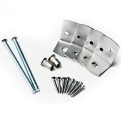 Beslagset tbv betonpaal 8,5 x 8,5 cm - RVS (4 stuks)