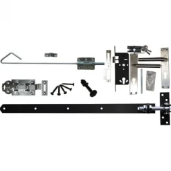 Beslagset zwart - opgeklampte deur enkel XL