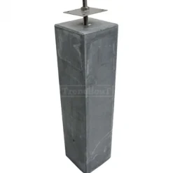 Betonpoer glad (15 x 15 x 60 cm ) incl. RVS stelanker