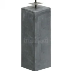 Betonpoer glad (19 x 19 x 70 cm) incl. stelanker