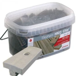 Bevestigingsclips kunststof lichtgrijs incl RVS schroeven (100 stuks)