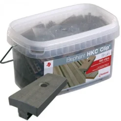 Bevestigingsclips kunststof antraciet incl RVS schroeven (100 stuks)