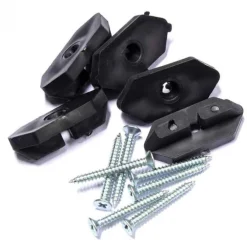Bevestigingsclips kunststof zwart tbv massieve planken incl schroeven (100 stuks)