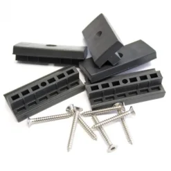 Bevestigingsclips kunststof antraciet incl RVS schroeven (100 stuks)
