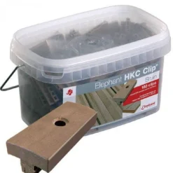 Bevestigingsclips kunststof bruin incl RVS Schroeven (100 stuks)