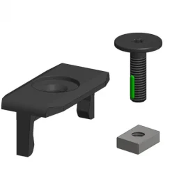 Bevestigingsclips RVS bout&moer tbv aluminium onderbalk (100 stuks)