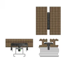 Bevestigingsclips RVS bout&moer tbv aluminium onderbalk (100 stuks)