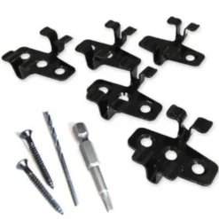 Bevestigingsclips RVS zwart PRO incl schroeven (100 stuks)