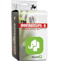 Bevestigingsclips RVS zwart PRO incl schroeven (100 stuks)