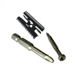 Bevestigingsclips Staal zwart Hulk (125 stuks) incl hout schroeven+bitje